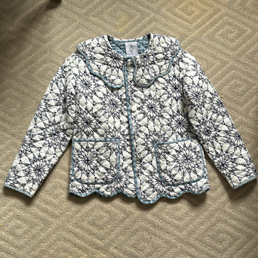 Horror Vacui blue quilted jacket XS